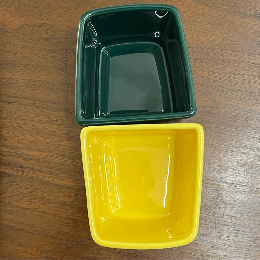 Franciscan Vintage 5 piece Ware Condiment Set 4 Toastmaster Green & Yellow MCM - Picture 7 of 15